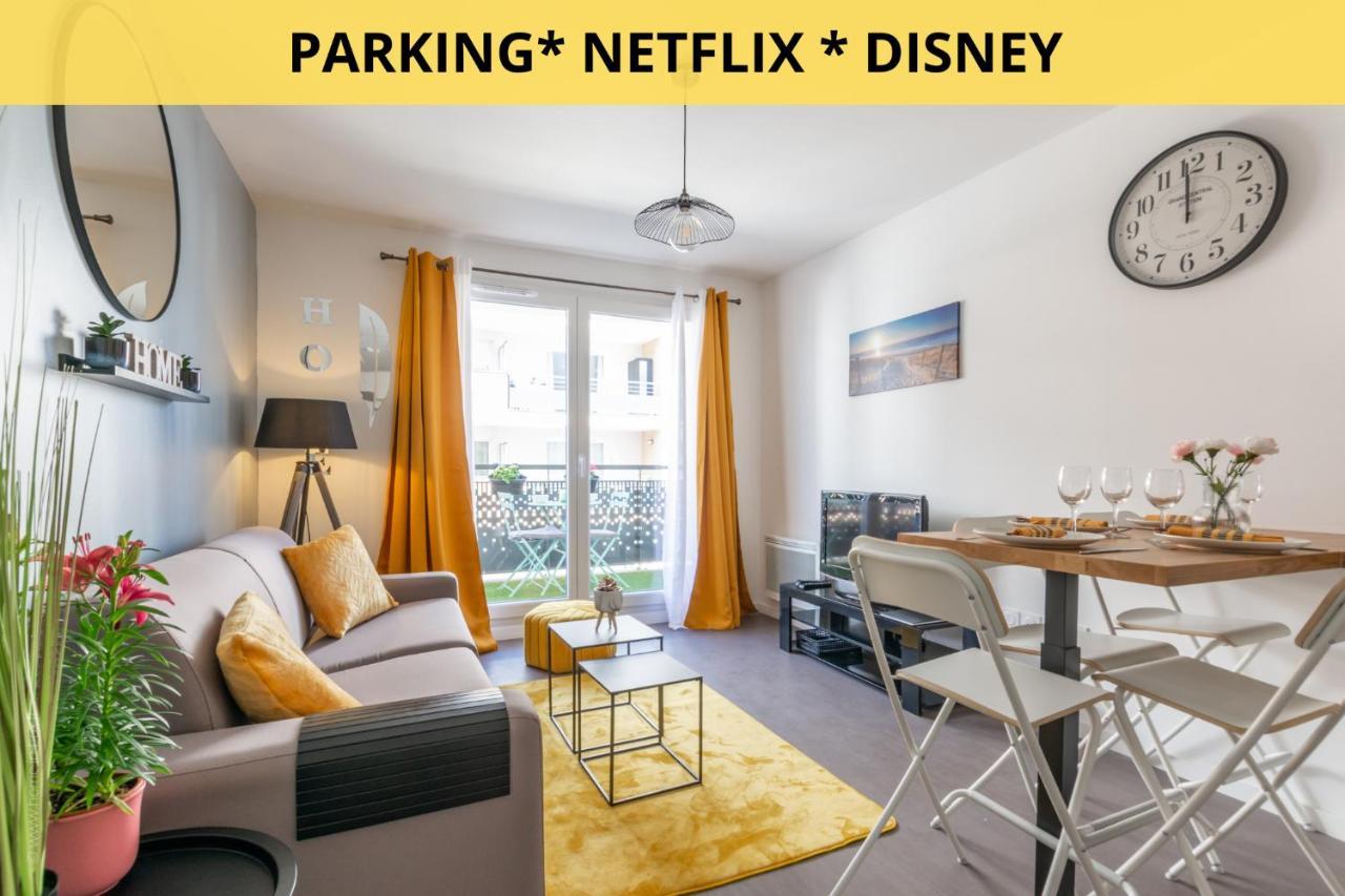 The Sunshine- Appart Cosy Proche Paris-Disney Avec Parking Prive Dans Residence Meaux Dış mekan fotoğraf